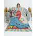 Kitschy Cute, Funny Retro Vintage Valentine Card Blanket Gift For Her Home Decor 50" × 60"