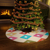 Mid Century Modern, Atomic Starburst Retro Christmas Tree Skirt Home Decor 57&