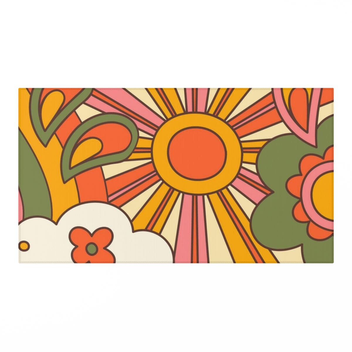 Hippie Groovy Flower Background By Mulew Art