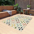 Mid Century Modern, Indoor/Outdoor, Scandinavian Flower, Retro, Orange, Brown, Green, Yellow, Aqua Blue, Outdoor Rug Home Decor 60" × 84"