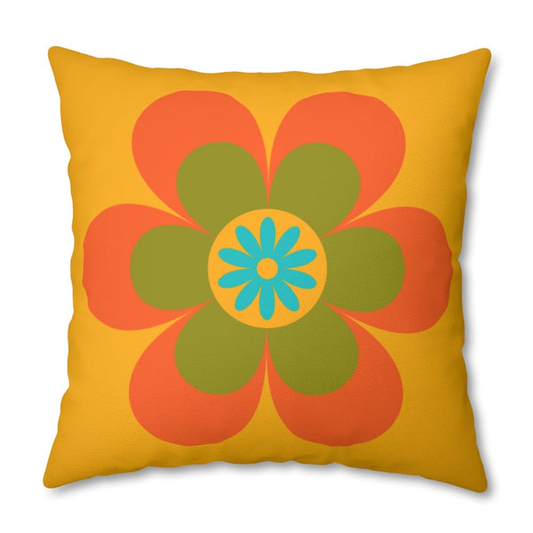 70's Groovy Flower, Mod Daisy, Couch Cushion PILLOW Case