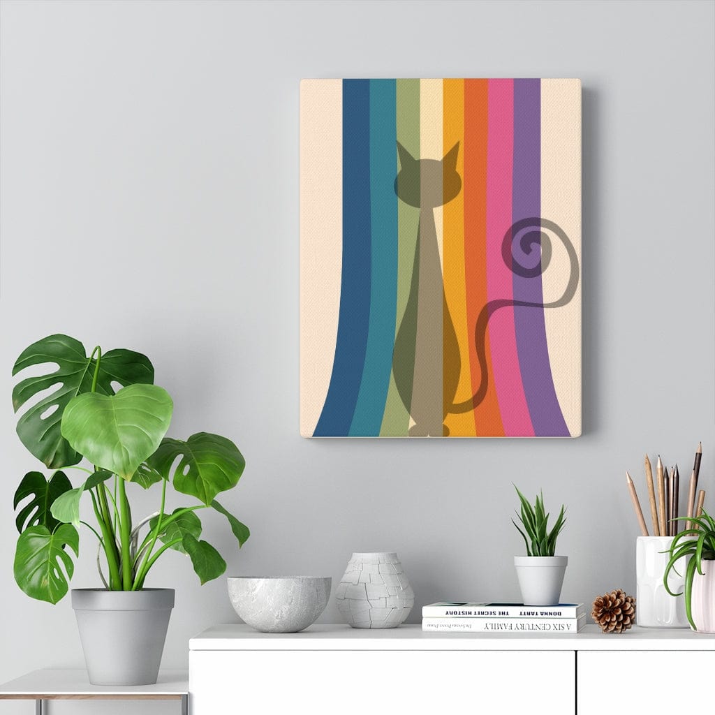 Mid Century Modern Rainbow Art Set Abstract Rainbow Wall Art Mid