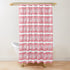 Mid Century Modern, Atomic Pink, Daisy, White, Retro Shower Curtain Home Decor 71" × 74"