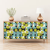 Mid Century Modern Geometric Mod Blocks Peel And Stick Removeable Vintage Style Wallpaper Panels - Mid Century Modern Gal