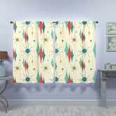 Mid Century Modern Atomic Franciscan Diamond MCM Window Curtains (two panels) - Mid Century Modern Gal