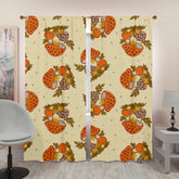 1970s Vintage Mushroom Pattern, Groovy Retro Mid Mod Window Curtains (two panels) - Mid Century Modern Gal