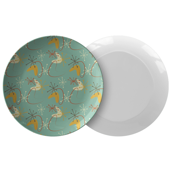 Atomic Boomerang Retro Mid Century Modern Custom Dinner Plates