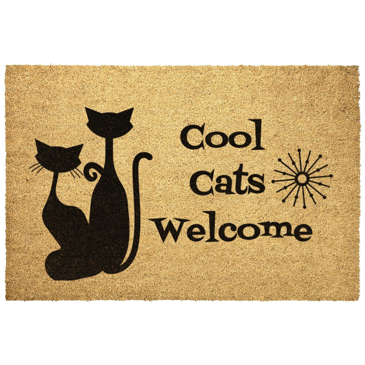 Atomic Cat Cool Cats Welcome Mat Mid Century Modern Home Goods