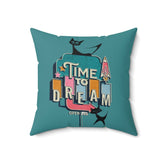 Atomic Kitty, Retro Time To Dream, Mid Mod Retro, Mid Century Modern, Turquoise, Pink, Pillow Cushion And Insert Home Decor