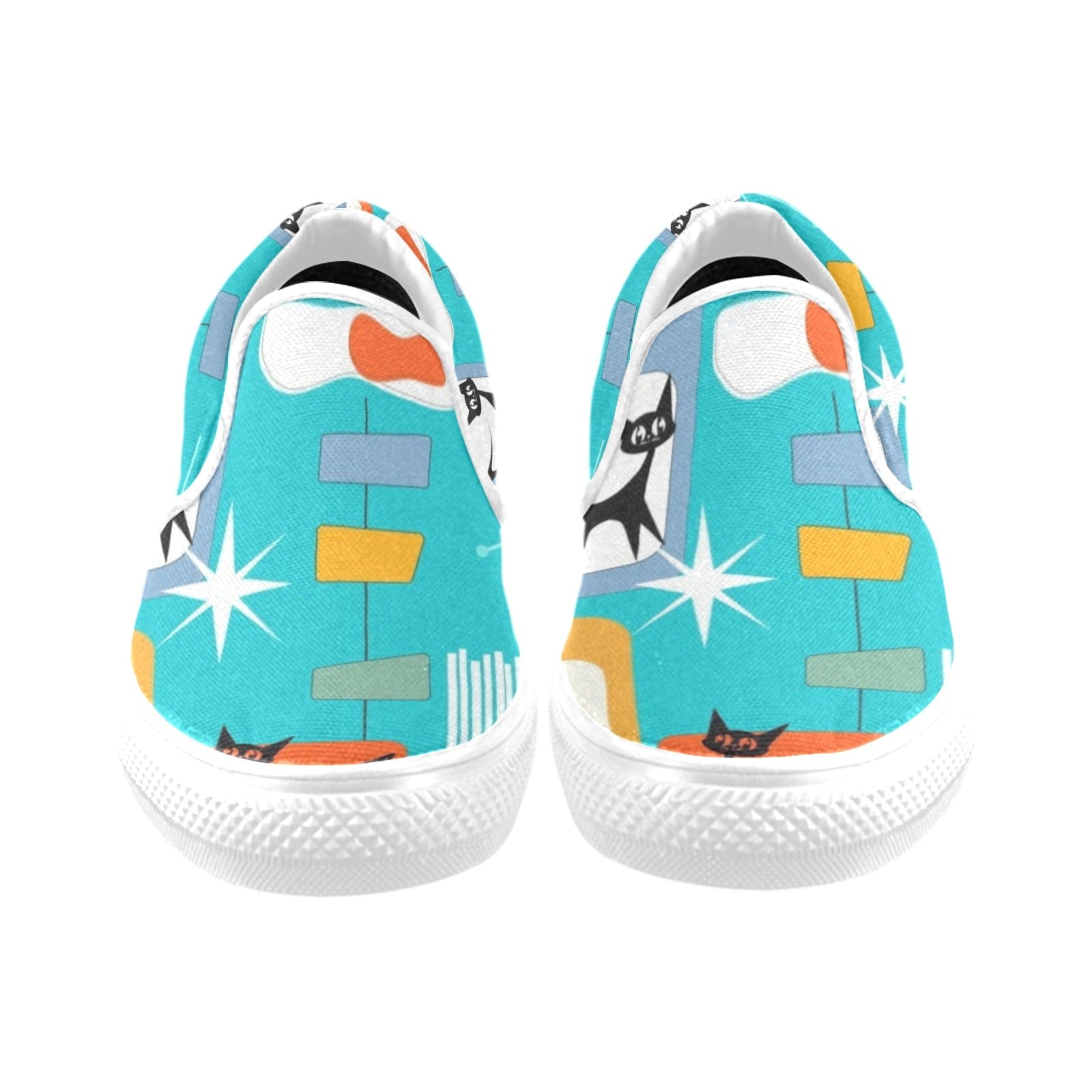 Blue slip-on canvas shoes | Casual Slip On Shoes | Graphic Shoes | Artistic Shoes | Unique Print Shoes | Clizia Shoes store | Casual Women