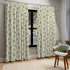 Mid Century Modern Curtains,  Creamy Beige, Aqua Blue, Mustard Yellow, Franciscan Starburst, Retro Mid Mod Window Curtain Home Decor Blackout / 50" × 84"