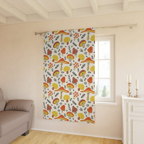 Mid Century Modern, Mushroom, Purist, Groovy 70's Orange, Brown, Kitchen, Bedroom, Living Room, Nursery MCM Home Window Curtains