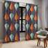 Mid Century Modern Window Curtains Geometric Groovy Wave Lanterns, Eggplant Purple, Orange, Mustard Yellow, Teal, Retro Home Mod Home Decor Home Decor Blackout / 50" × 84"