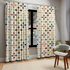 Mid Century Modern Window Curtains, Scandinavian Flower, Modern Retro Beige, Blue, Green, Orange, Brown, Window Curtains Home Decor Blackout / 50" × 84"