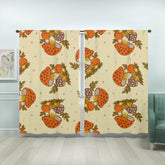 1970s Vintage Mushroom Pattern, Groovy Retro Mid Mod Window Curtains (two panels) - Mid Century Modern Gal