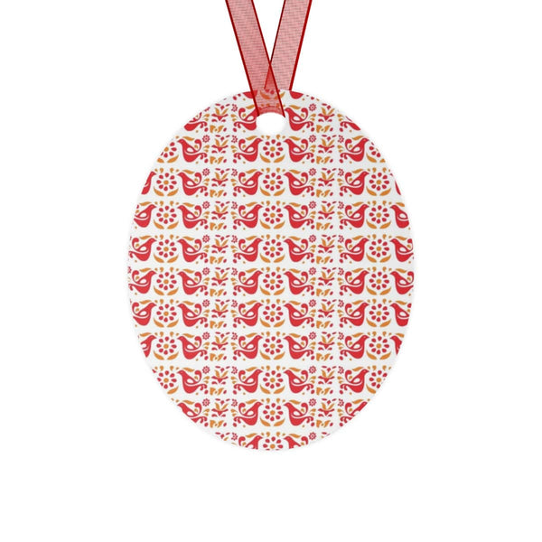 Folk Art Scandi, Friendship Retro Metal Ornaments