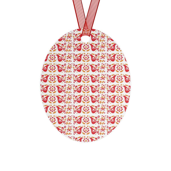Folk Art Scandi, Friendship Retro Metal Ornaments