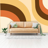 Retro Boho, Mid Mod, MCM Rainbow, Peel And Stick Bohemian Wall Paper Wallpaper H110 x W160