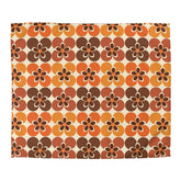 Flower Power Retro Bedding, Brown, Orange, Cream Groovy 70&