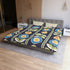 Scandinavian Folk Art Flower Bedding, Norwegian Folk Art Home Decor Swedish Hygge Nordic Blue, Green, Yellow Duvet Covers Home Decor King / Cream