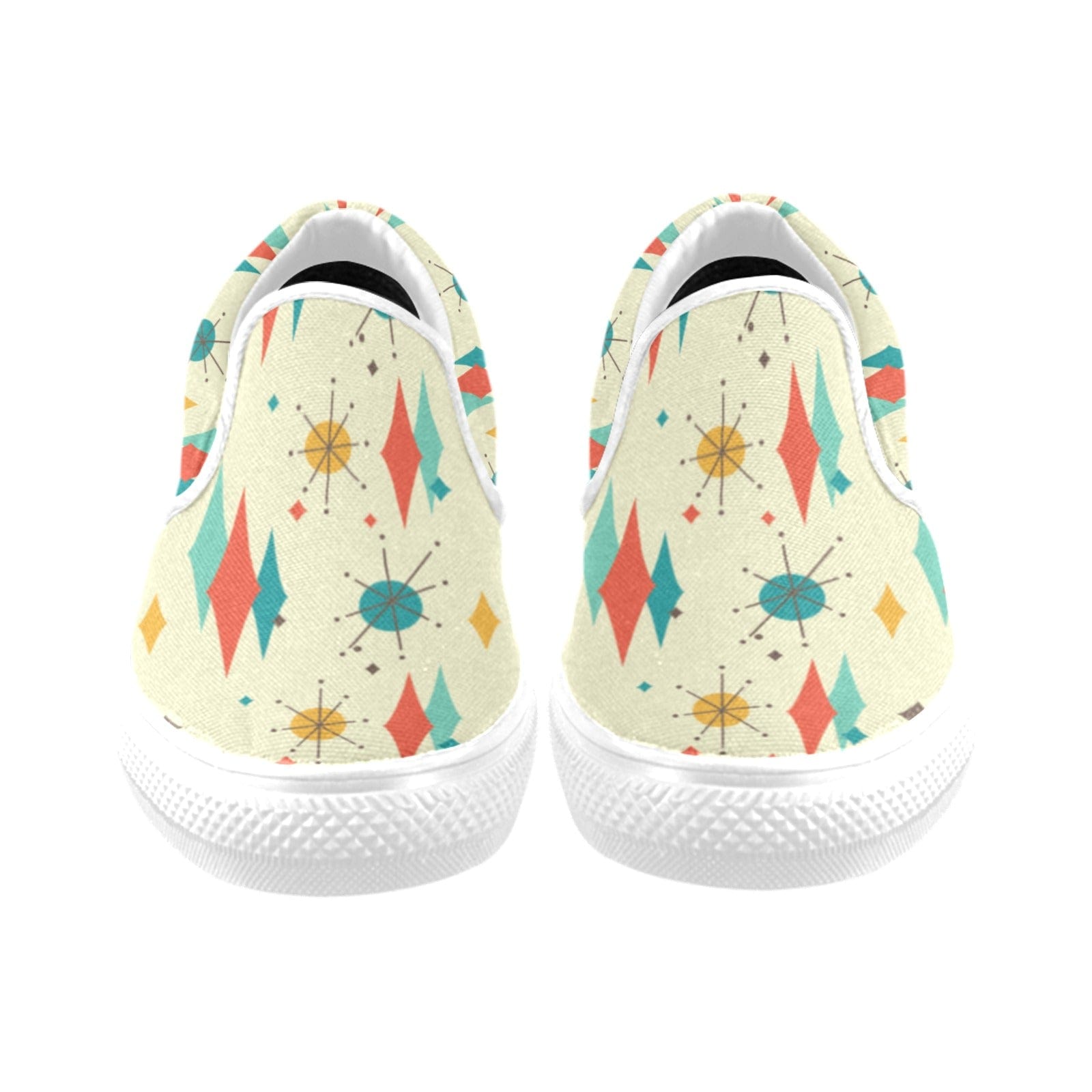 Mid Century Franciscan Starburst, Retro Slip-on Canvas Women&