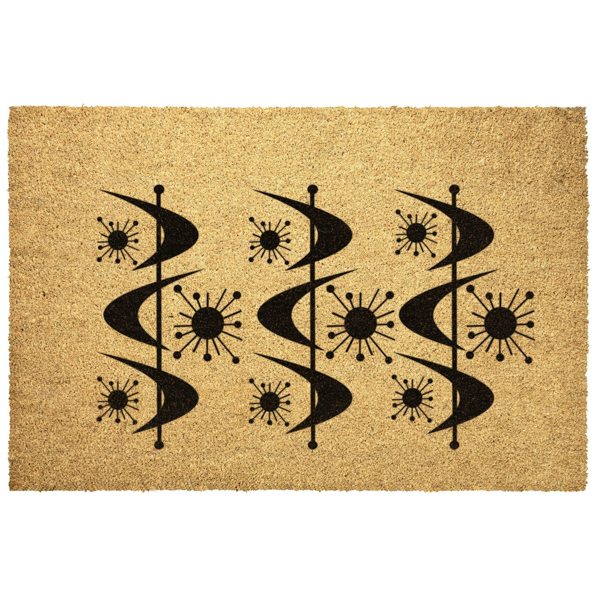 Mid Century Modern Atomic Boomerang Welcome Door Mat Home Goods
