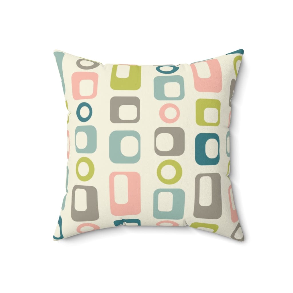Mid Century Modern Beige, Pink, Mint Green, Teal, MCM Pillow Cushions And Insert Home Decor