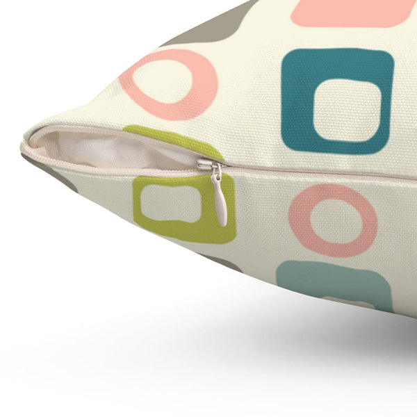 Mid Century Modern Beige, Pink, Mint Green, Teal, MCM Pillow Cushions And Insert