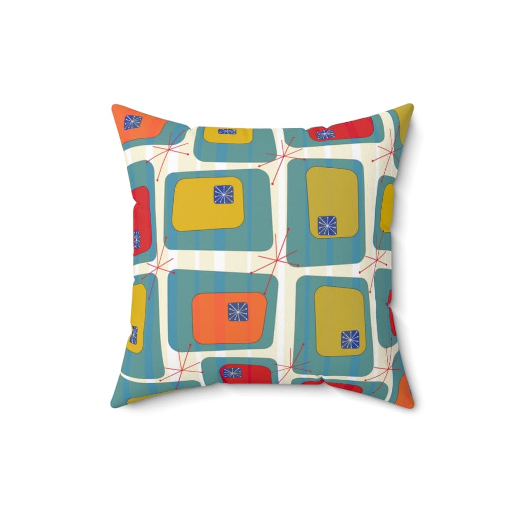 Mid Century Modern, Color Block, Tropical Hotel Vibes, Retro, Blue, Green, Orange, Mustard Yellow, Atomic 50&