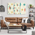 Mid Century Modern Franciscan Diamond Retro Three Piece Canvas Custom Art Wall Art