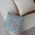 Mid Century Modern Pillow, Ice Blue, Pink, Coral, Geometric Designs, Atomic Starburst MCM Retro Home Decor Pillow And Insert Home Decor