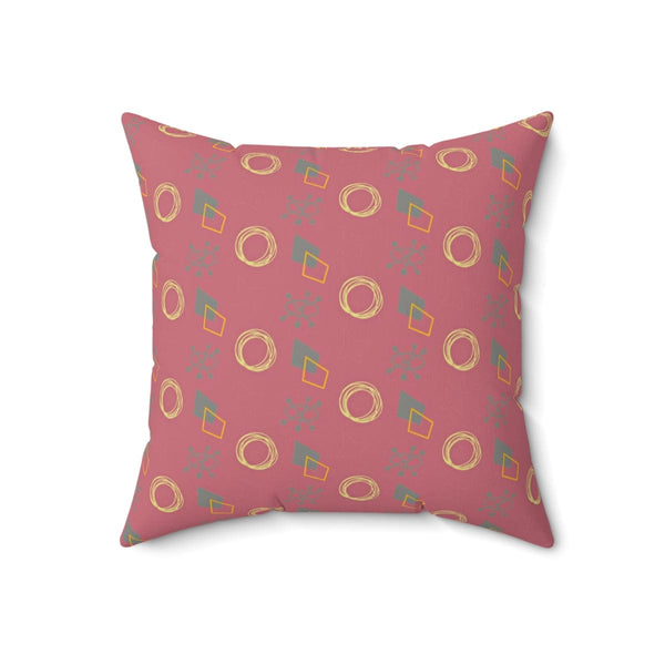 Mid Century Modern Pillow, Pale Purple,  Mallow Flower, Abstract, Retro Groovy MCM Pillow And Insert