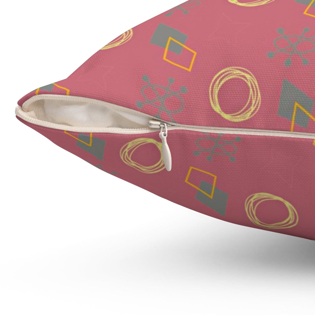 Mid Century Modern Pillow, Pale Purple,  Mallow Flower, Abstract, Retro Groovy MCM Pillow And Insert Home Decor