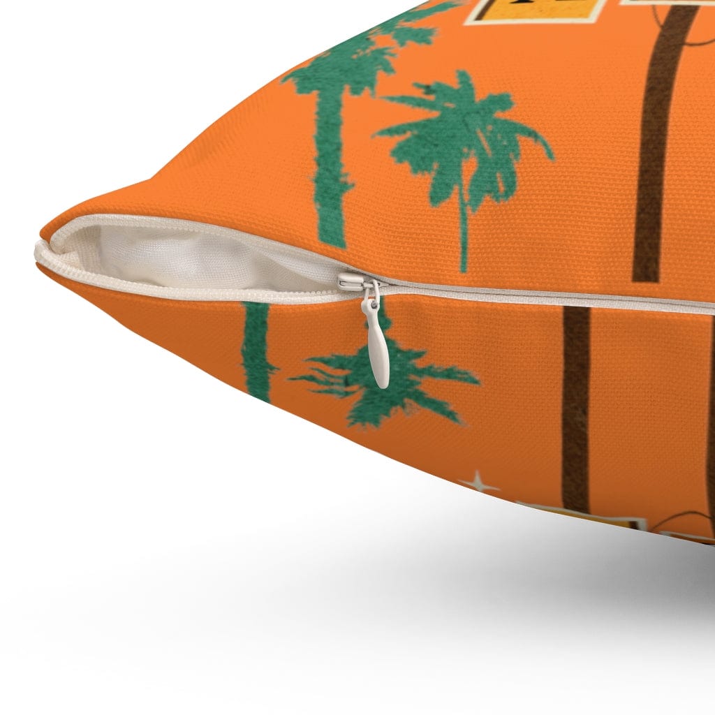 Mid Mod, Atomic Cat, Retro Orange, Brown, The Cat's Meow, Mid Century Modern MCM Pillow Cushion And Insert Home Decor