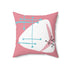Mid Mod Retro, Pink Aqua Blue, Abstract, Boomerang Mid Century Modern, MCM, Atomic Living Pillow Cushion And INSERT Home Decor