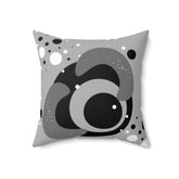 Mid Mod, Space Age, Orb, Modernist, Gray, White Black, Retro, MCM Home Decor Pillow Cushion And Insert Home Decor