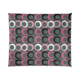 Mid Modernist, Gray, Pink, Black, White, Geometric Retro Circles, Mid Century Modern MCM Home Decor Comforter Home Decor Mid Century Modern Gal