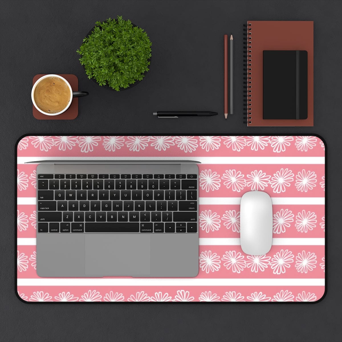 Mod Daisy, Retro Pink, Collectors Desk Mat Home Decor