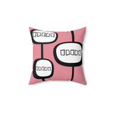 Mod, Mid Century Modern, Geometric, Pink, Retro MCM, Modernist, Minimalist Atomic Living Pillow Cushion And Insert Home Decor