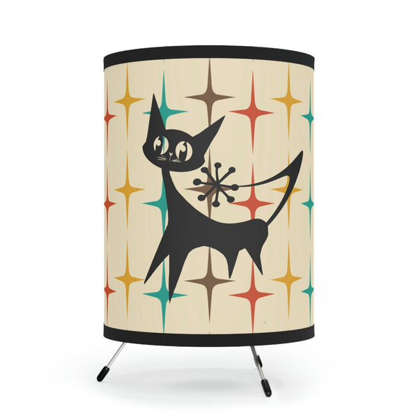 Atomic Cat Retro Starburst Mid Century Modern Living Room, Bedroom, Office Tripod Lamp