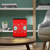 Atomic Red, Aqua Blue Retro Starburst Tripod Modern Table Tripod Light For Living Room, Office, Bedroom Home Decor One size / Black