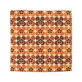 Flower Power Retro Bedding, Brown, Orange, Cream Groovy 70&