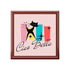 Ciao Bella, Atomic Cat, Retro Mid Mod Keepsake, Hello Beautiful Jewelry Box Home Decor Red Mahogany / One size