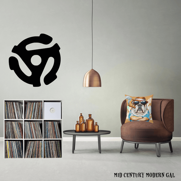 Retro 45 RPM Record Adapter Mid Century Metal Wall Art - 7565978206363 Retro 45 RPM Record Adapter Mid Century Metal Wall Art - 7565978206363