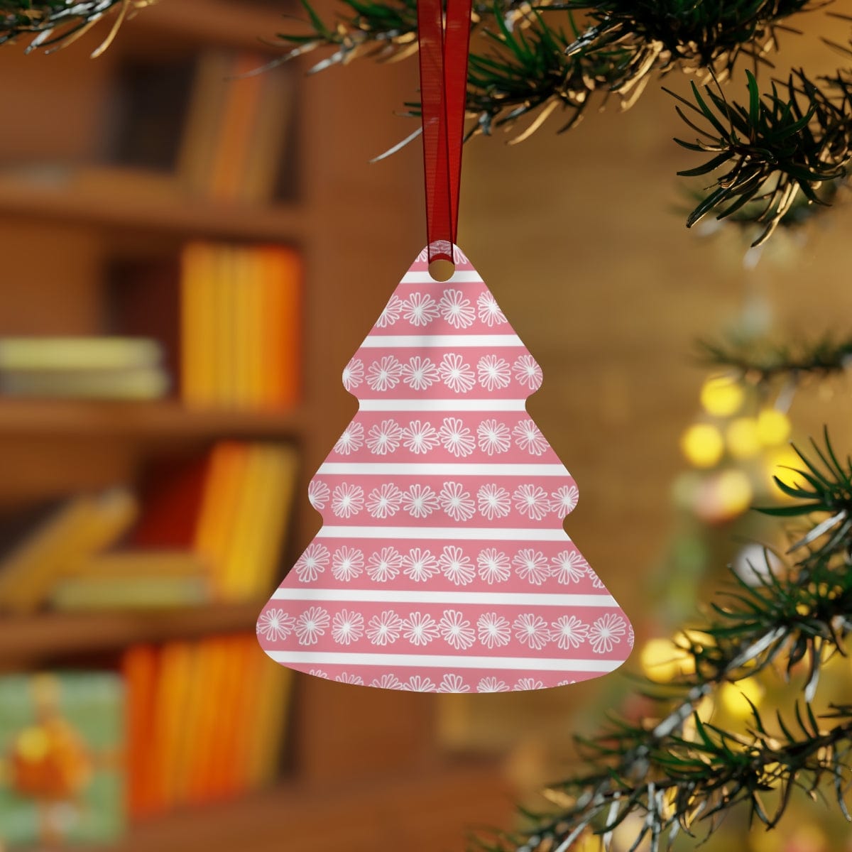 Retro 50's Pink Daisy, Metal Ornaments Home Decor