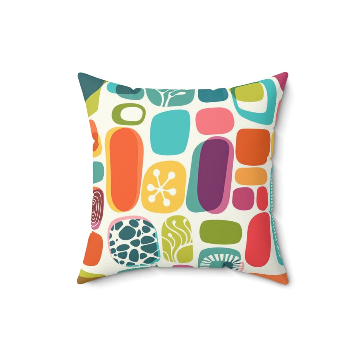 Retro Boho Geometric Mid Mod Pillow And Insert Home Decor