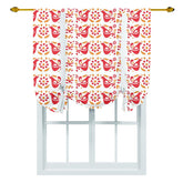 Retro Circle of Friendship, Pyrex Lover Collector, White, Yellow, Mid Mod Tie Up Curtain Curtains