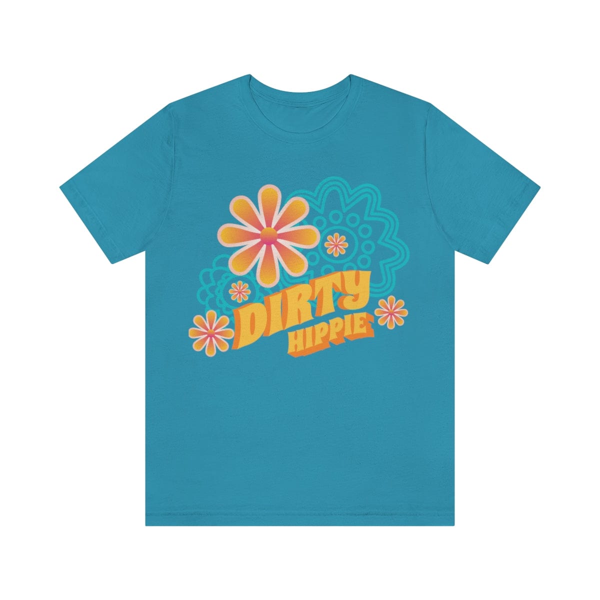 Retro, Dirty Hippie Chick, Hipster,  Boho Flower Power, 70's Style Retro T-Shirt T-Shirt