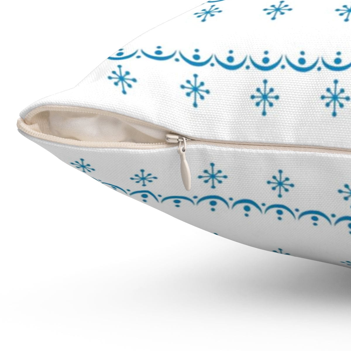 Retro Garland Snowflake, Mid Mod Blue, White, Mid Mod Pyrex Lover Collector Pillow And Insert Home Decor