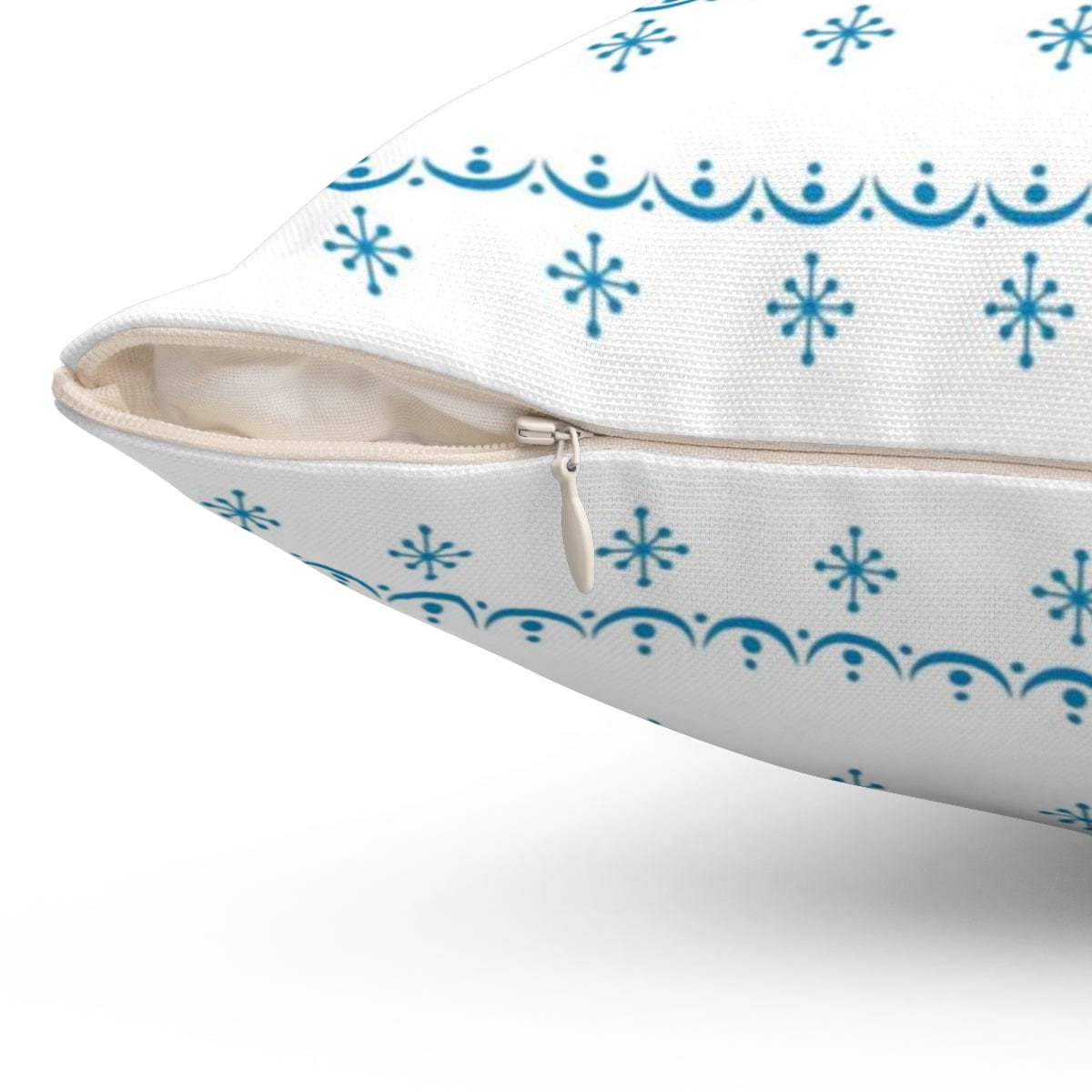 Retro Garland Snowflake, Mid Mod Blue, White, Mid Mod Pyrex Lover Collector Pillow And Insert Home Decor